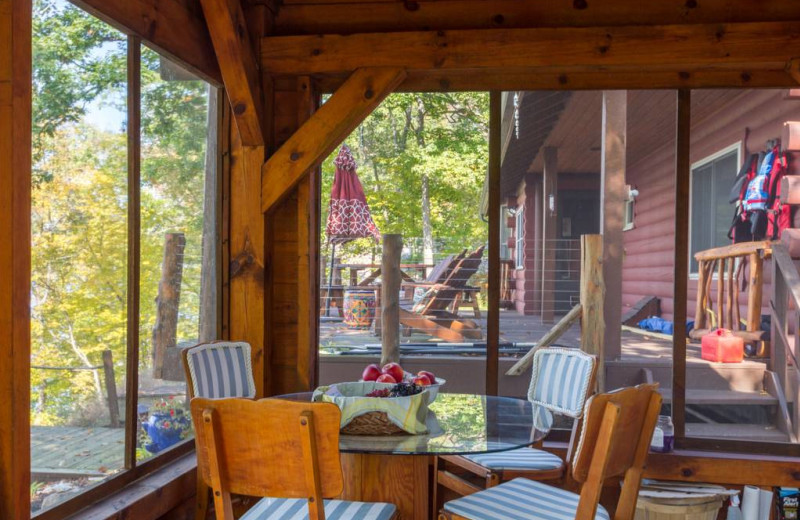 Cabin interior at Cabins On The Spur, Seneca Lake.