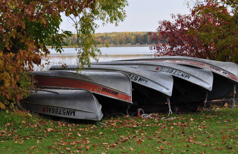 Boats at Sunset Point Resort.