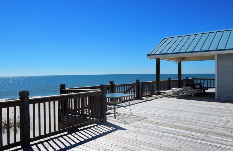 Rental deck at ACP Vacation Rentals.