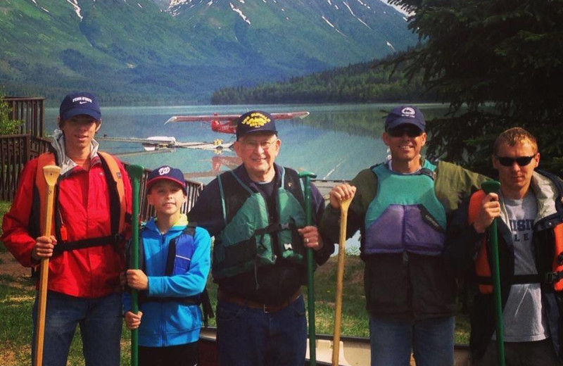 Family at Trail Lake Lodge.
