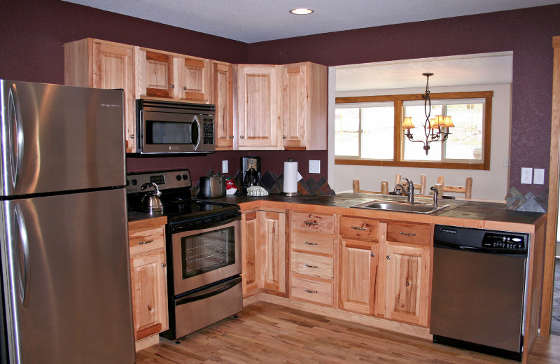 Chalet kitchen at Timber Creek Chalets.