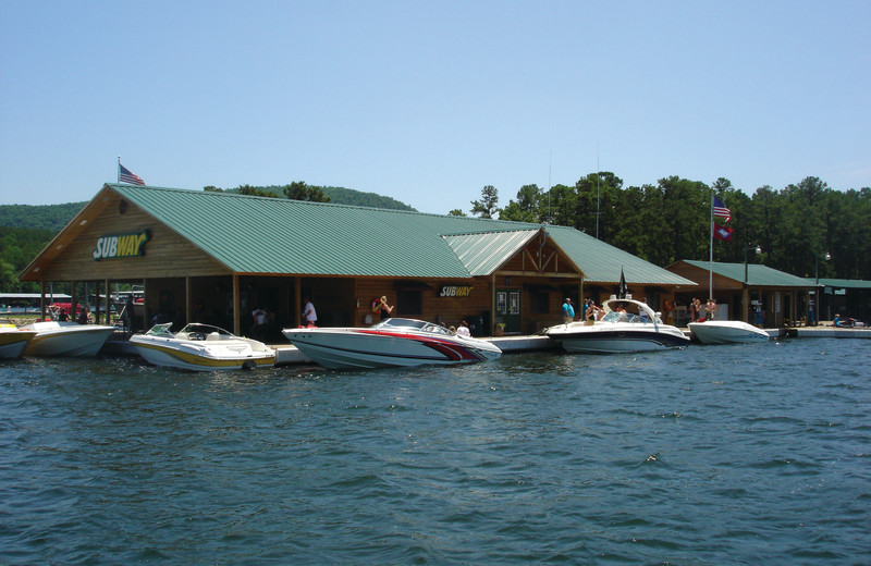 Boating activities at Mountain Harbor Resort.