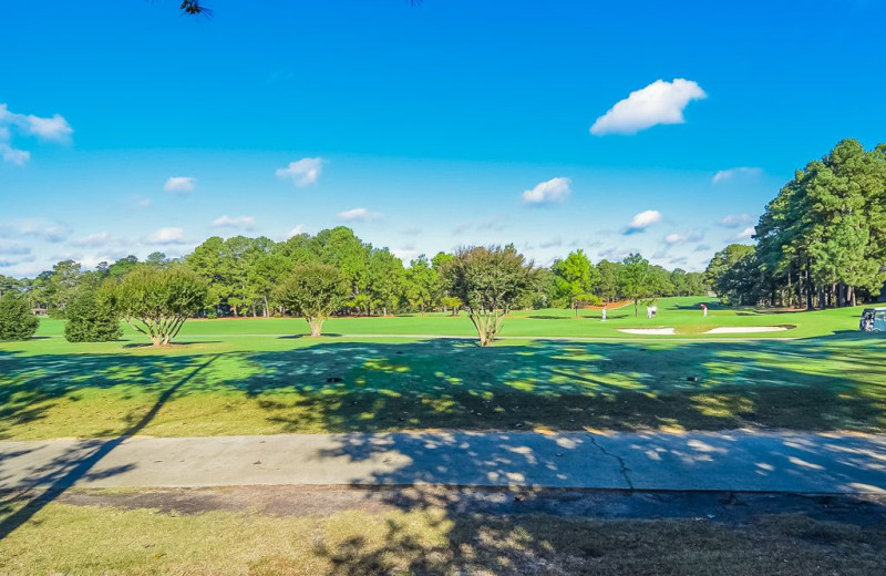 Golf course view at Sandhills Rentals.