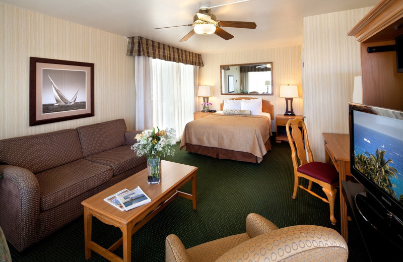 Guest room at The Wharf Inn.