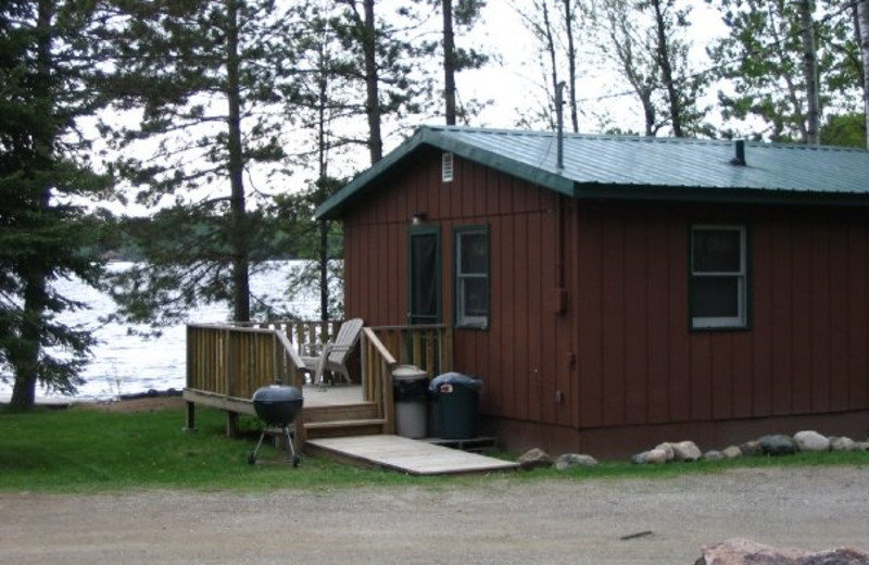 Cabin exterior at Moose Track Adventures Resort.