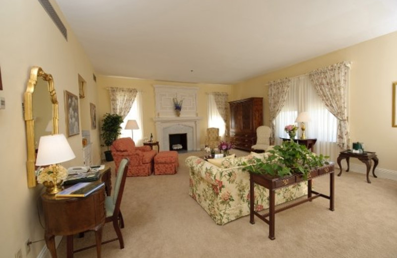 Guest living room at Cranwell Resort.
