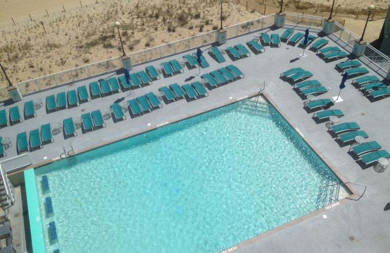 Outdoor pool at Hilton Suites Ocean City Oceanfront.