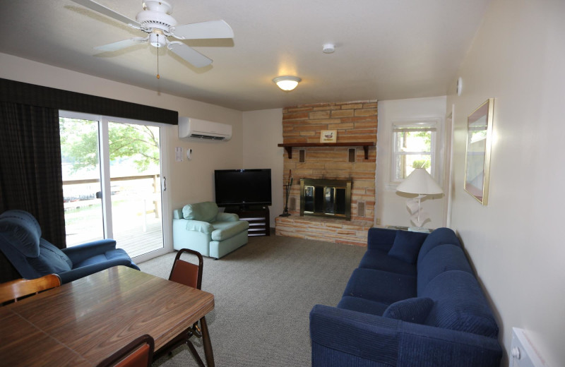 Guest living room at Point Randall Resort.