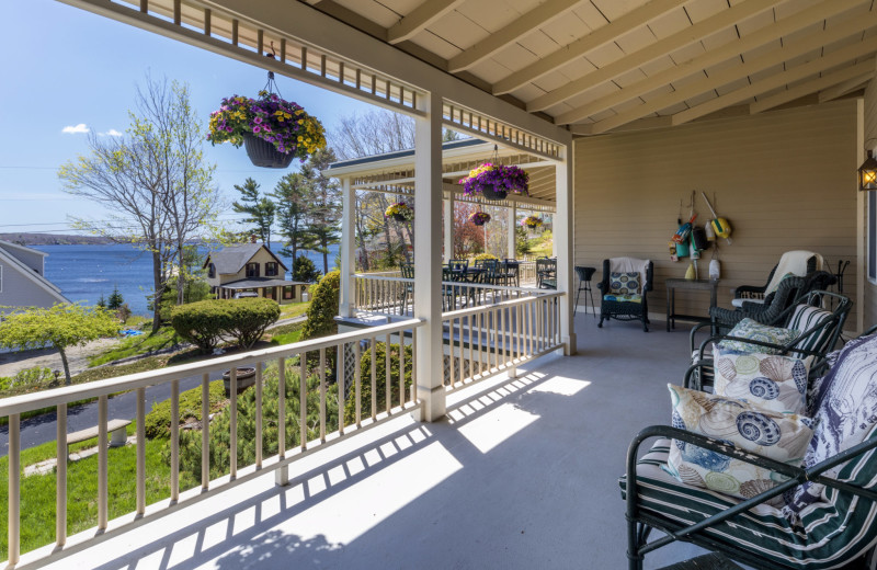 Balcony at Five Gables Inn.