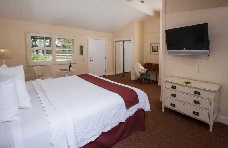 Cottage bedroom at Carmel River Inn.