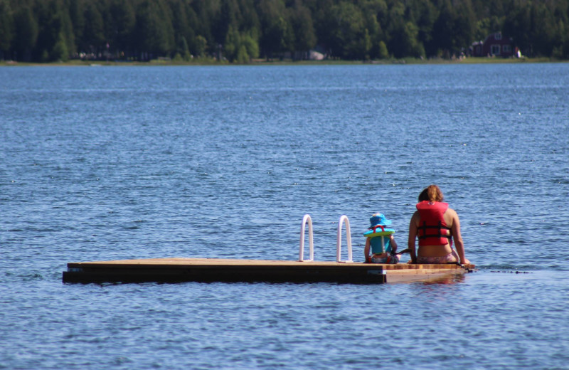 Swim dock at Black Rock Resort.