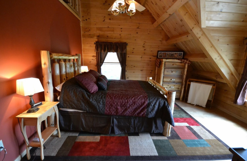 Rental bedroom at Franconia Notch Vacations Rental & Realty.