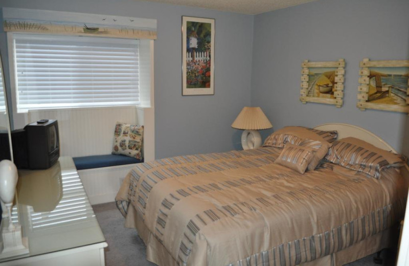 Unit 29 guest bedroom at Cavalier Beachfront Condominiums.