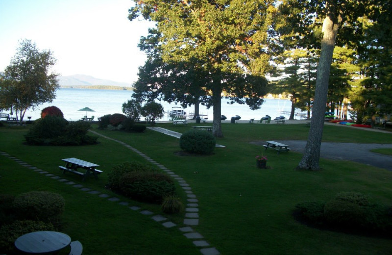 Picnic area at Misty Harbor. 