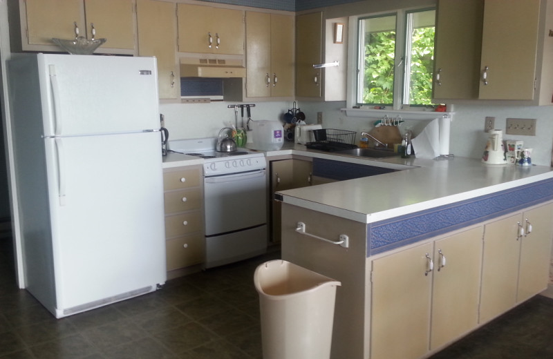 Cottage kitchen at Kingtown Beach Cottages.