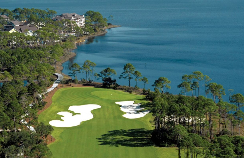 Golf course at Moonspinner Condominium.