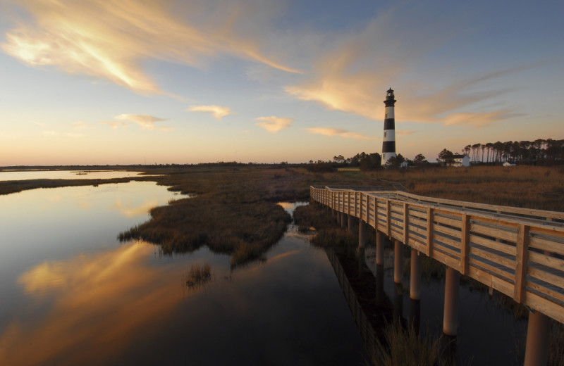 Light house near Southern Shores Realty.