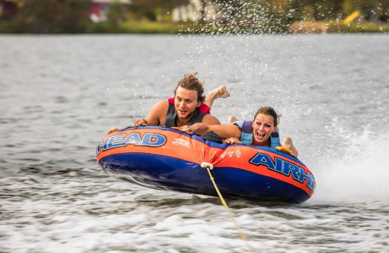 Water tubing at Ruttger's Bay Lake Lodge.