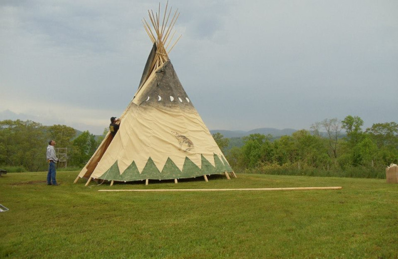 Teepee at Bear Trail Cabins.