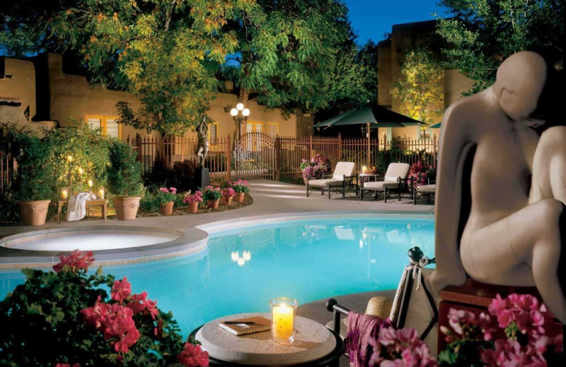 Outdoor pool at La Posada de Santa Fe Resort & Spa.