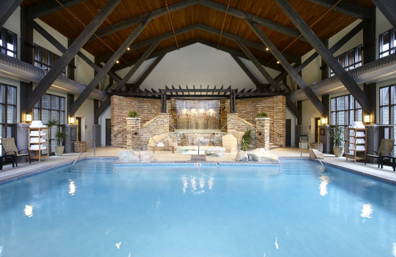 Indoor pool at The Lodge at Woodloch.