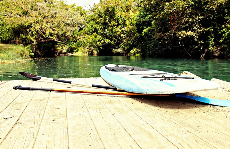 Kayaking at Geronimo Creek Retreat.