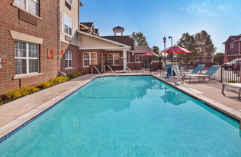 Outdoor pool at TownePlace Suites Detroit Dearborn.
