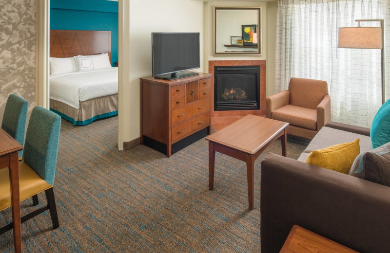 Guest room at Residence Inn Portland North Harbour.