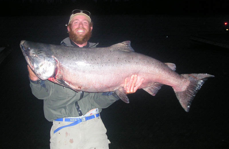 Fishing at Kenai River Drifters Lodge.
