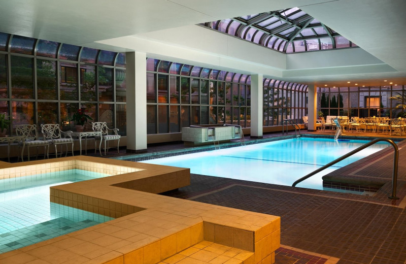 Indoor pool at The Fairmont Olympic Hotel Seattle.