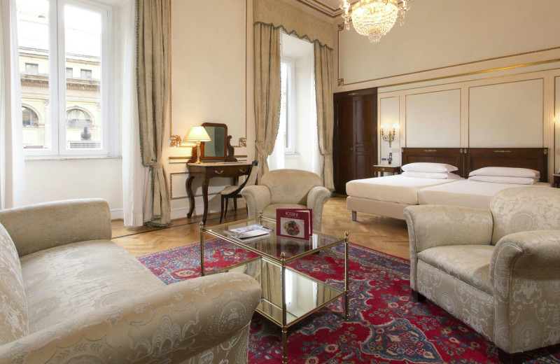 Guest suite at Hotel Quirinale.