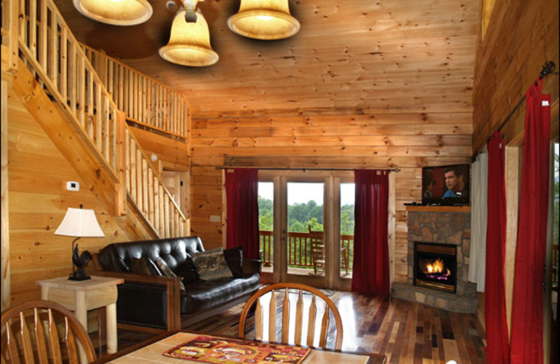 Cabin Interior at Mountain Vista Log Cabins