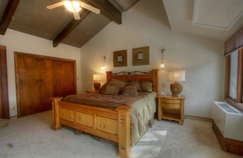 Vacation rental bedroom at Tamarron Vacation Rentals.