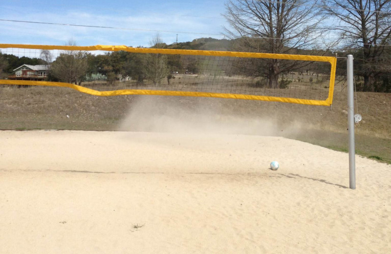 Volley ball court at Roddy Tree Ranch.