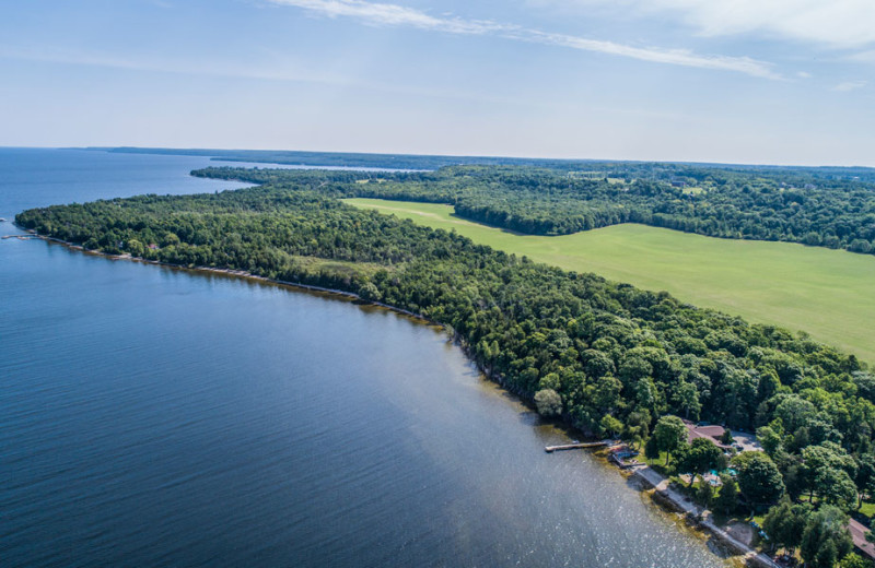 Aerial view of The Shallows Resort.