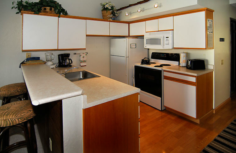 Vacation rental kitchen at Hale Kamaole Condos.