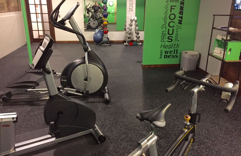 Fitness room at Open Hearth Lodge.