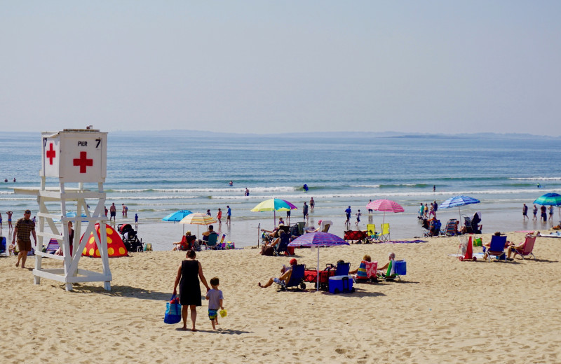 Beach at Moontide Motel, Cabins and Apartments.