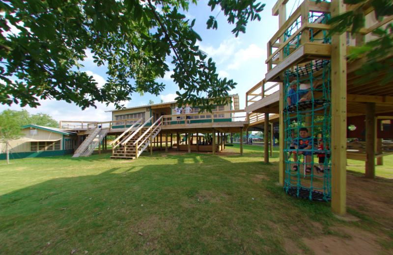 Cabins at Camp Champions on Lake LBJ.