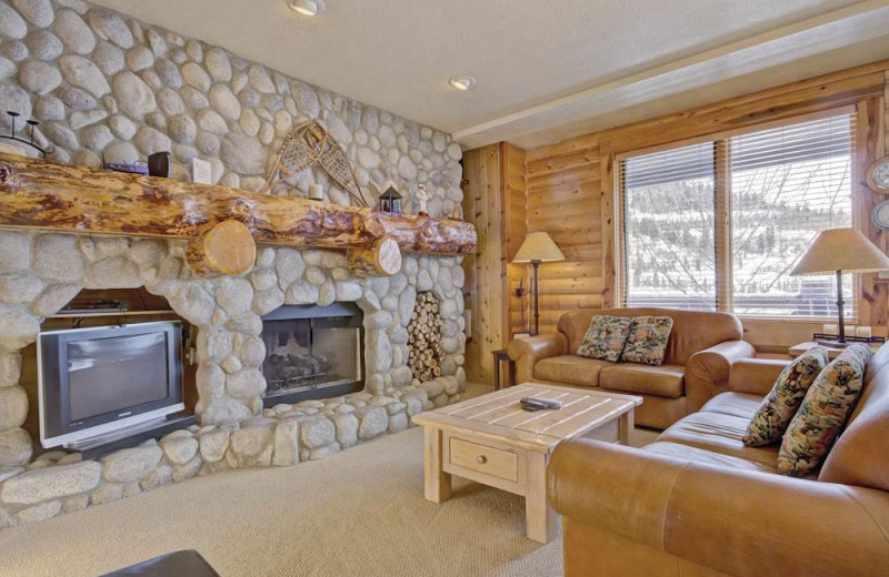 Rental living room at Alpine Ski Properties.