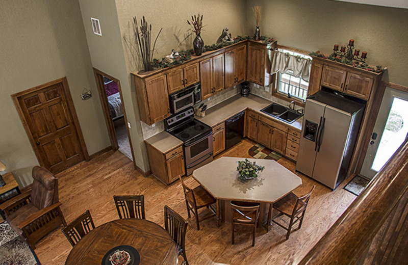 Rental kitchen at Branson Vacation Houses.