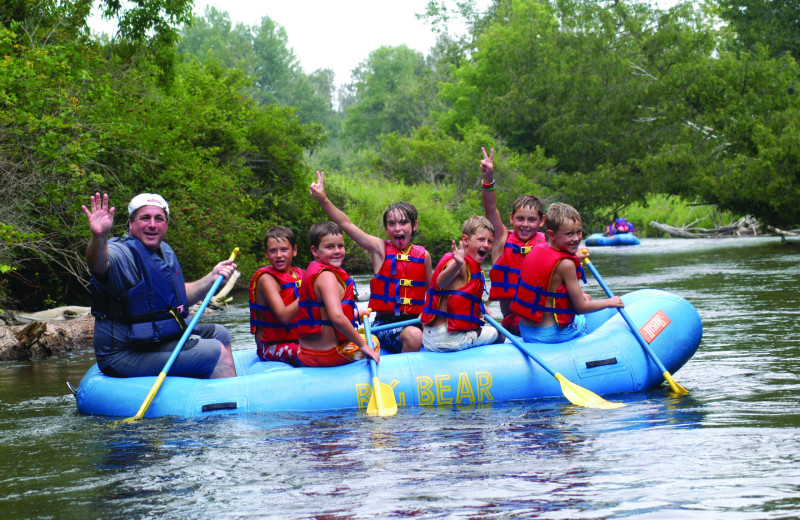 Rafting at Northwoods Lodge.