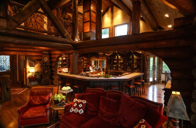 Living room at Forge Lake Lodge.