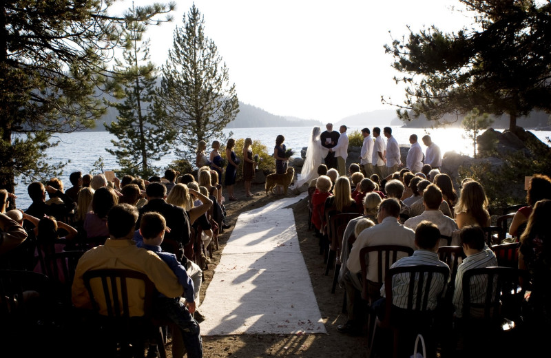 Wedding at Lakeshore Resort Huntington Lake.