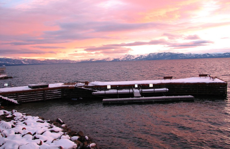 Winter time at Brockway Springs Resort.