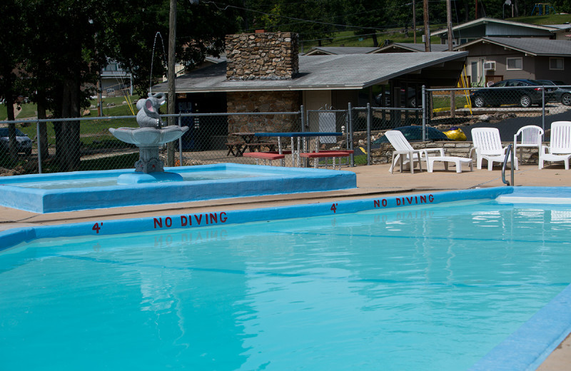 Outdoor pool at Bass Point Resort.
