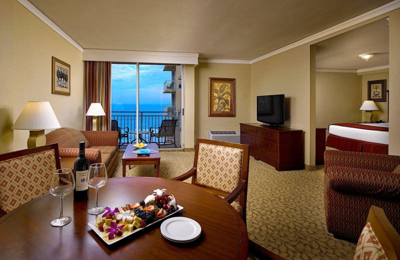 Guest room at Plaza Resort & Spa.