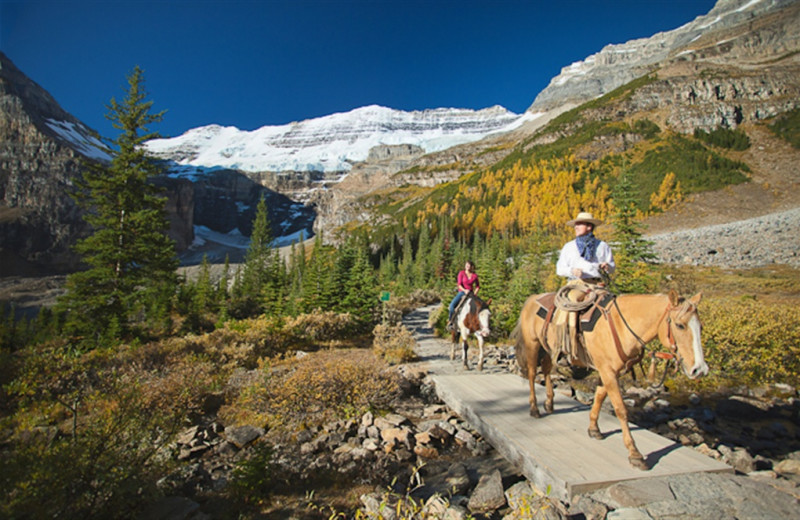 Horseback riding at Mountaineer Lodge.