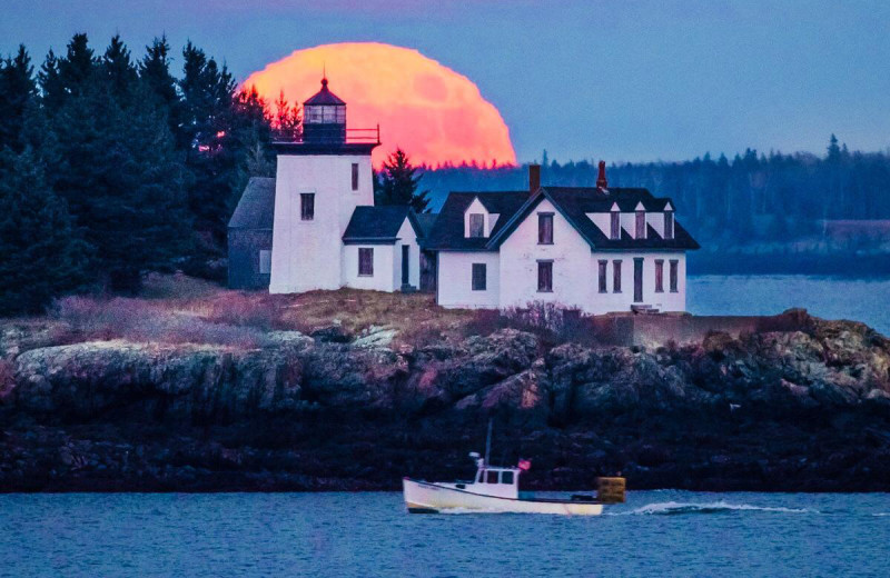 Light house near Mount Battie Motel.