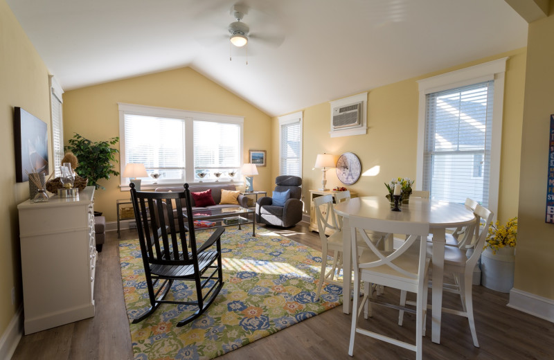 Cottage living room at Sandbanks Summer Village Cottage Resort.